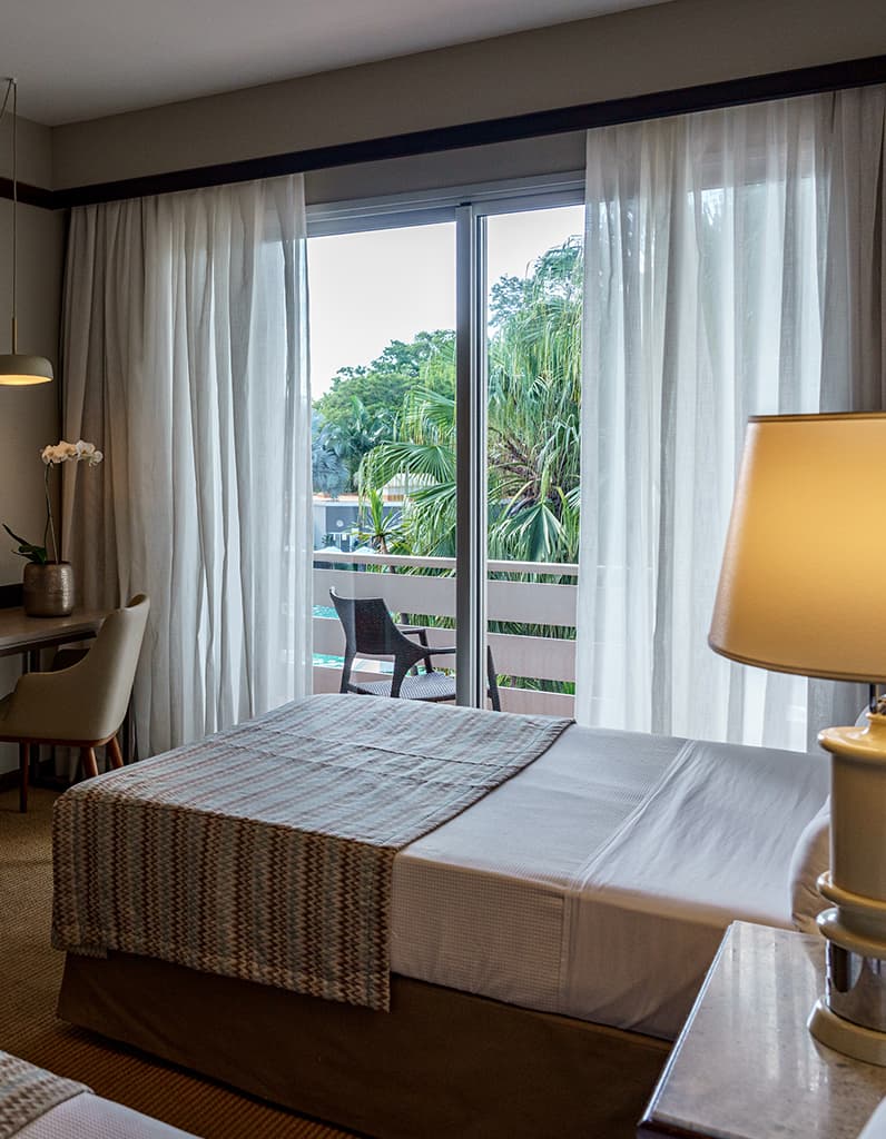 Superior vista jardim - uma cama de casal